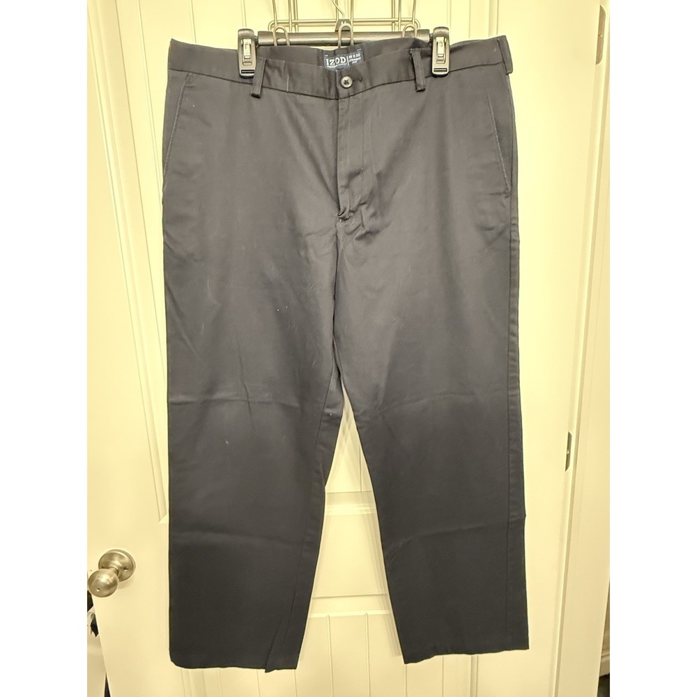 IZOD American Chinos Men's Straight Fit 38x32 Black Khaki